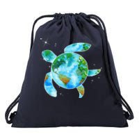 Restore Earth Sea Turtle Art Save The Planet Drawstring Bag