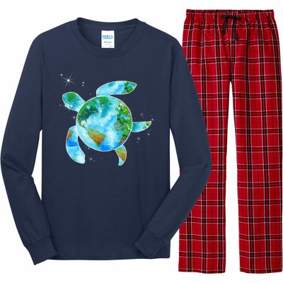 Restore Earth Sea Turtle Art Save The Planet Long Sleeve Pajama Set