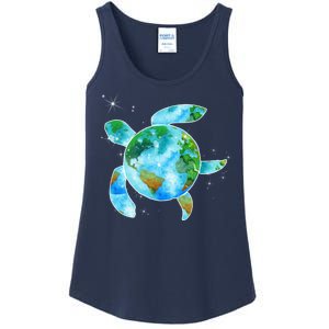 Restore Earth Sea Turtle Art Save The Planet Ladies Essential Tank