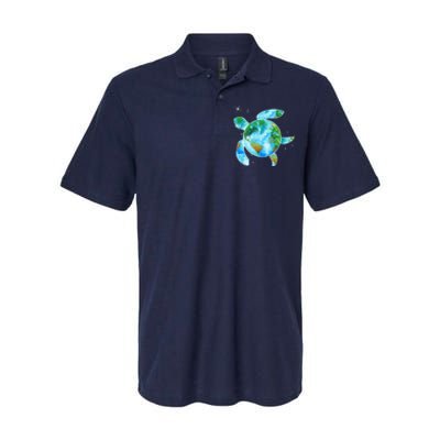 Restore Earth Sea Turtle Art Save The Planet Softstyle Adult Sport Polo