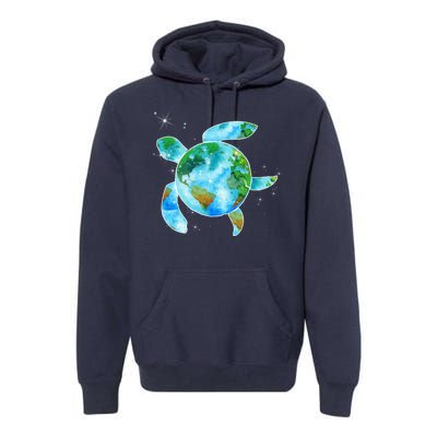 Restore Earth Sea Turtle Art Save The Planet Premium Hoodie