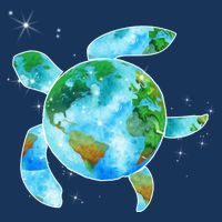 Restore Earth Sea Turtle Art Save The Planet 16 in Basic Backpack