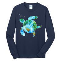 Restore Earth Sea Turtle Art Save The Planet Tall Long Sleeve T-Shirt