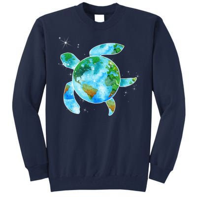 Restore Earth Sea Turtle Art Save The Planet Tall Sweatshirt