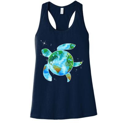 Restore Earth Sea Turtle Art Save The Planet Womens Tank Top