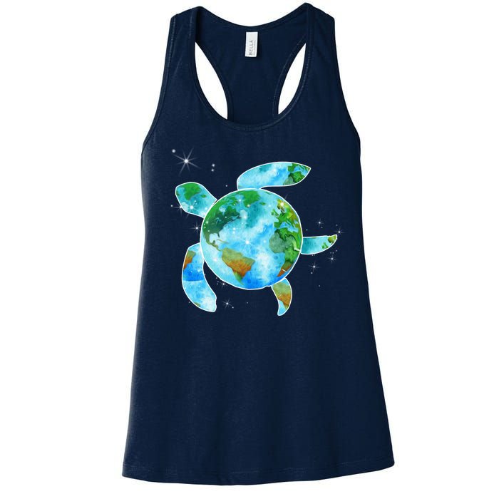 Restore Earth Sea Turtle Art Save The Planet Women's Racerback Tank