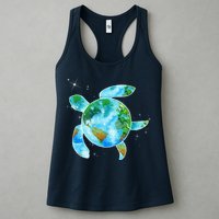 Restore Earth Sea Turtle Art Save The Planet Womens Tank Top