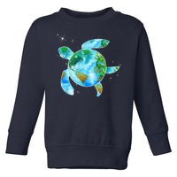 Restore Earth Sea Turtle Art Save The Planet Toddler Sweatshirt