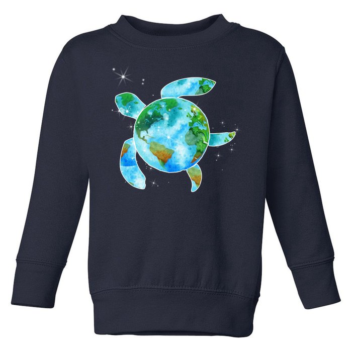 Restore Earth Sea Turtle Art Save The Planet Toddler Sweatshirt