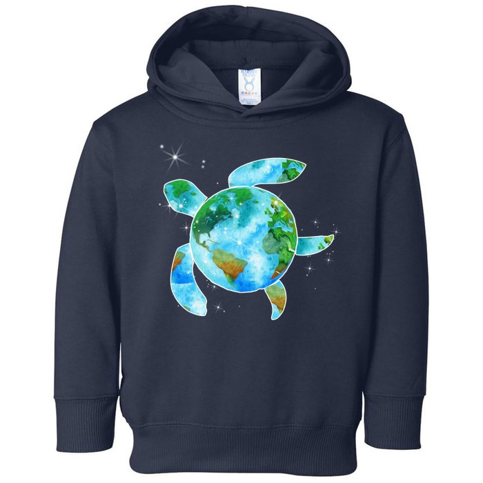 Restore Earth Sea Turtle Art Save The Planet Toddler Hoodie