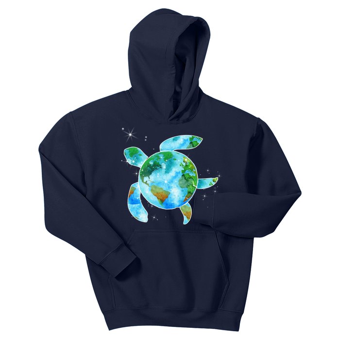 Restore Earth Sea Turtle Art Save The Planet Kids Hoodie