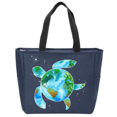 Restore Earth Sea Turtle Art Save The Planet Zip Tote Bag