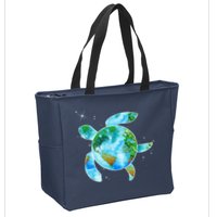 Restore Earth Sea Turtle Art Save The Planet Zip Tote Bag