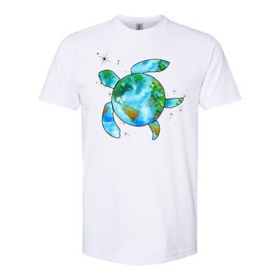 Restore Earth Sea Turtle Art Save The Planet Softstyle CVC T-Shirt