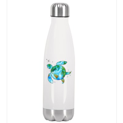 Restore Earth Sea Turtle Art Save The Planet Stainless Steel Insulated Water Bottle