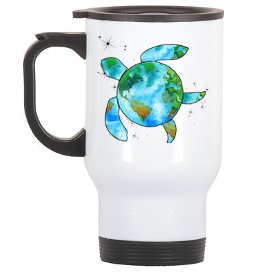 Restore Earth Sea Turtle Art Save The Planet Stainless Steel Travel Mug