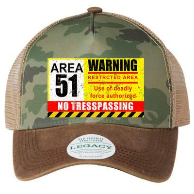 Restricted Area 51 No Trespassing Funny Legacy Tie Dye Trucker Hat