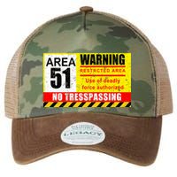 Restricted Area 51 No Trespassing Funny Legacy Tie Dye Trucker Hat