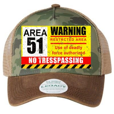 Restricted Area 51 No Trespassing Funny Legacy Tie Dye Trucker Hat