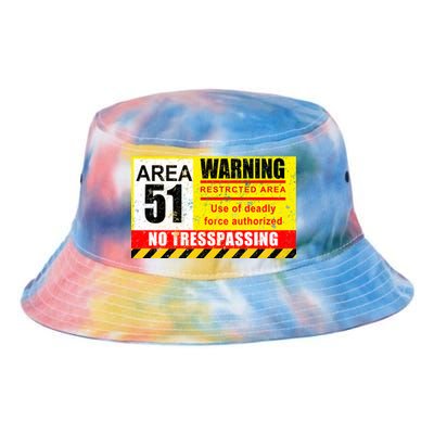 Restricted Area 51 No Trespassing Funny Tie Dye Newport Bucket Hat