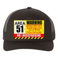 Restricted Area 51 No Trespassing Funny Yupoong Adult 5-Panel Trucker Hat