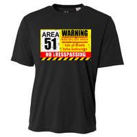 Restricted Area 51 No Trespassing Funny Cooling Performance Crew T-Shirt