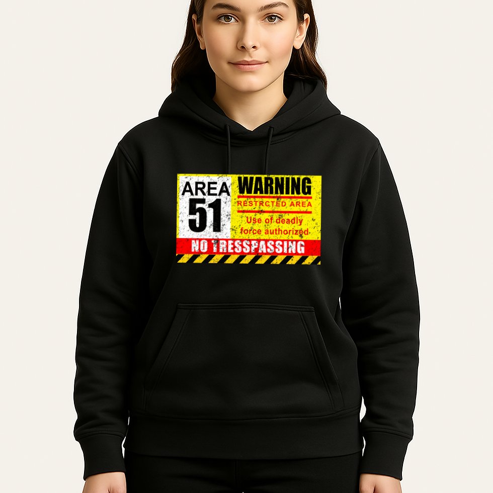 Restricted Area 51 No Trespassing Funny Hoodie