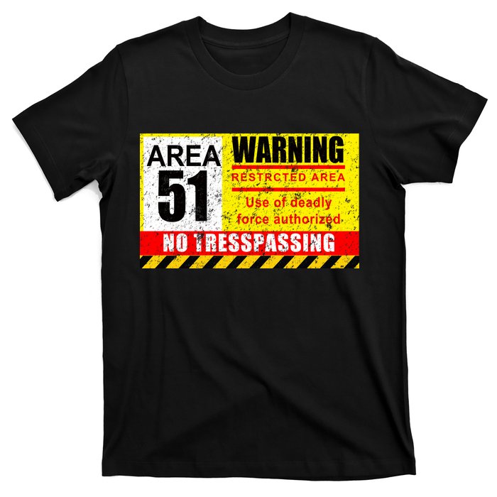 Restricted Area 51 No Trespassing Funny T-Shirt