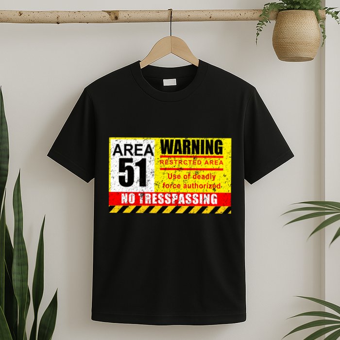Restricted Area 51 No Trespassing Funny T-Shirt