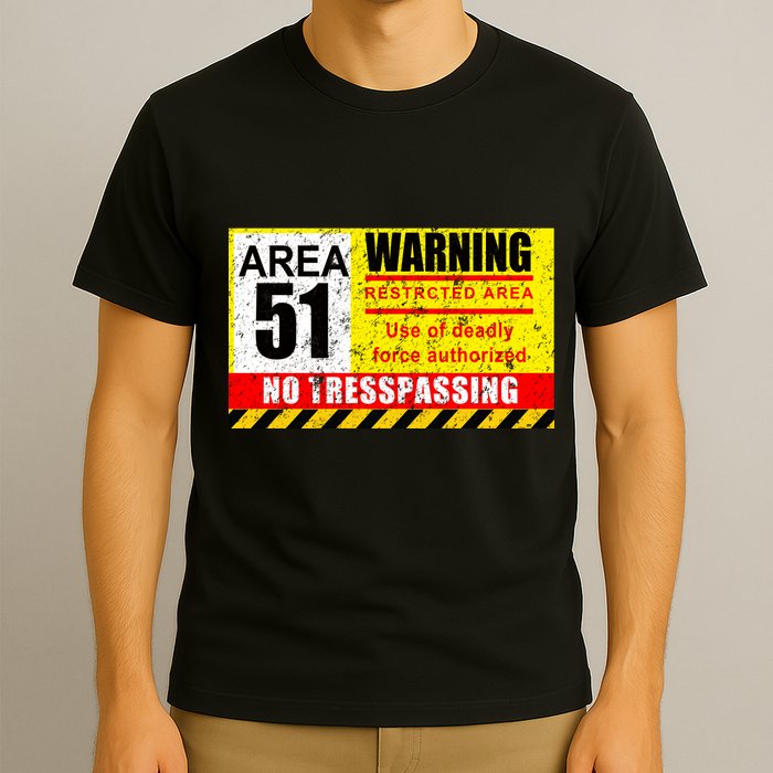 Restricted Area 51 No Trespassing Funny T-Shirt