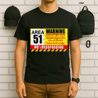 Restricted Area 51 No Trespassing Funny T-Shirt