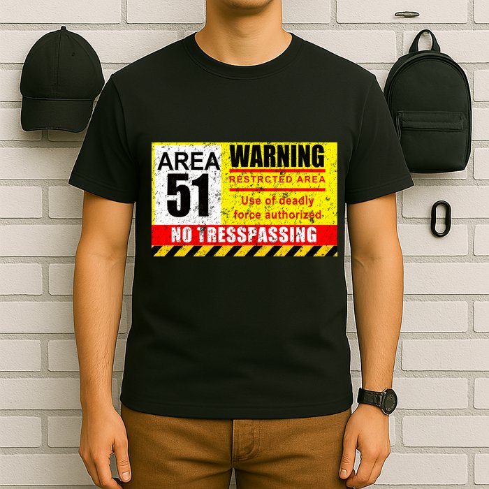 Restricted Area 51 No Trespassing Funny T-Shirt