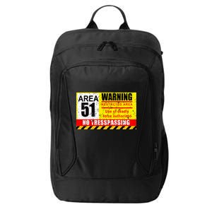 Restricted Area 51 No Trespassing Funny City Backpack