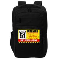 Restricted Area 51 No Trespassing Funny Impact Tech Backpack