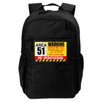 Restricted Area 51 No Trespassing Funny Daily Commute Backpack