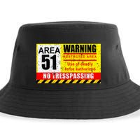 Restricted Area 51 No Trespassing Funny Sustainable Bucket Hat