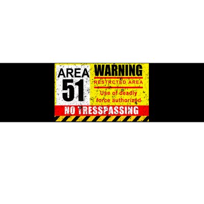 Restricted Area 51 No Trespassing Funny Bumper Sticker