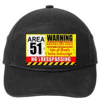 Restricted Area 51 No Trespassing Funny 7-Panel Snapback Hat