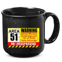 Restricted Area 51 No Trespassing Funny 15oz Campfire Ceramic Mug