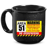 Restricted Area 51 No Trespassing Funny 15oz Campfire Ceramic Mug