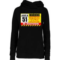 Restricted Area 51 No Trespassing Funny Womens Funnel Neck Pullover Hood