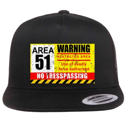 Restricted Area 51 No Trespassing Funny Flatbill Hat