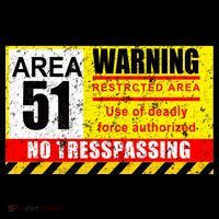 Restricted Area 51 No Trespassing Funny Flatbill Hat
