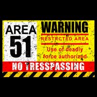 Restricted Area 51 No Trespassing Funny Baby Bodysuit