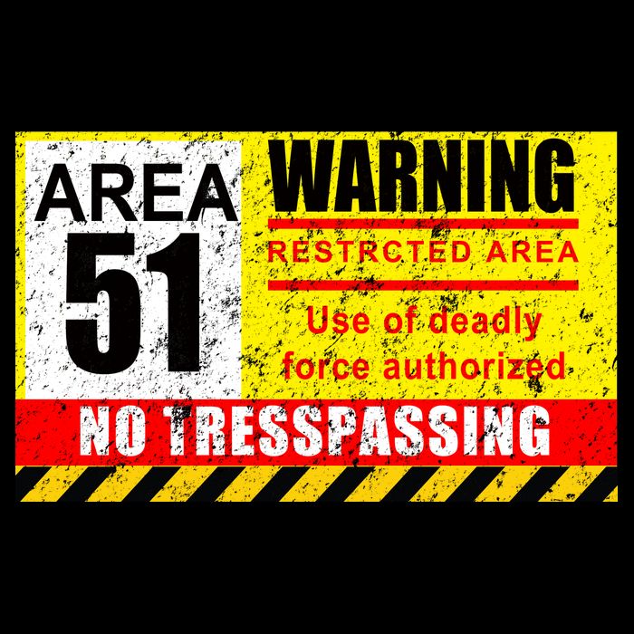 Restricted Area 51 No Trespassing Funny Baby Bodysuit