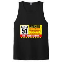 Restricted Area 51 No Trespassing Funny PosiCharge Competitor Tank