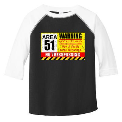 Restricted Area 51 No Trespassing Funny Toddler Fine Jersey T-Shirt