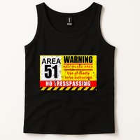 Restricted Area 51 No Trespassing Funny Tank Top