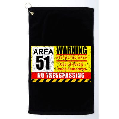 Restricted Area 51 No Trespassing Funny Golf Towel