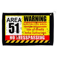 Restricted Area 51 No Trespassing Funny Grommeted Golf Towel